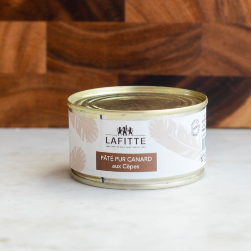 Maison Laffitte, duck pâté with ceps, 130g, can.