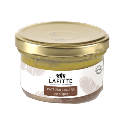 Maison Laffitte, duck pâté with ceps, 130g, can.
